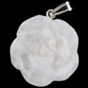 Jewelry - Carved Light Rose Quartz Flower Pendant Jewelry - Carved Light Rose Quartz Flower Pendant
